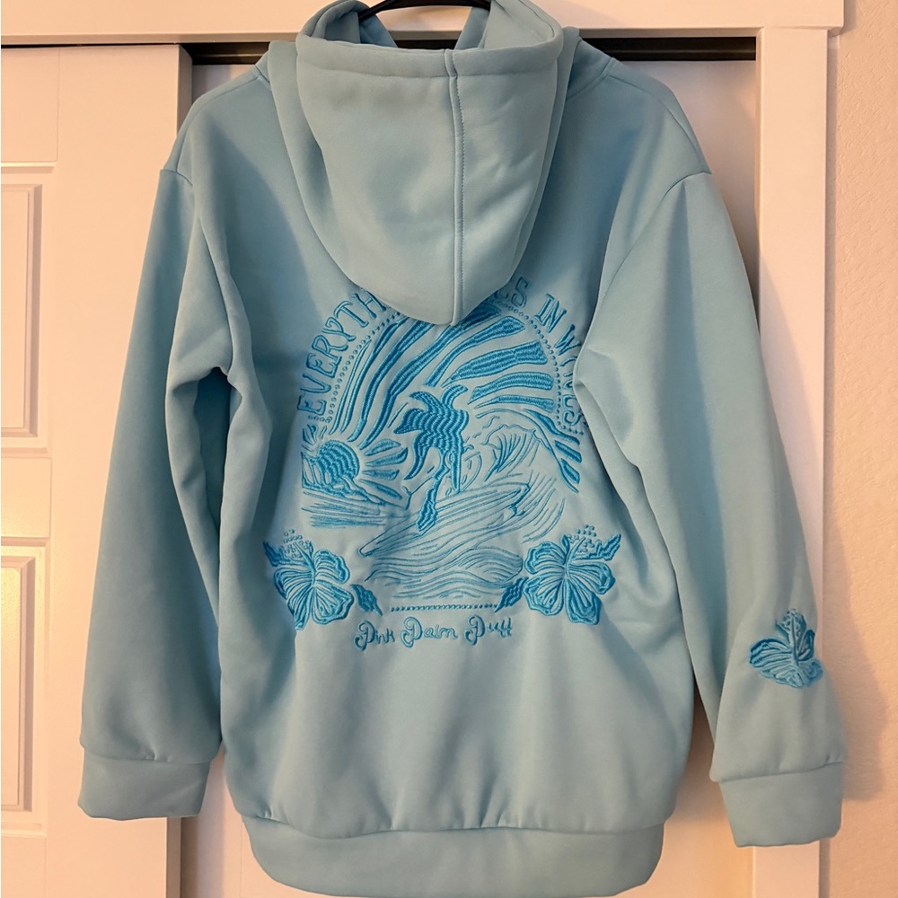 Pink Palm Puff Hoodie